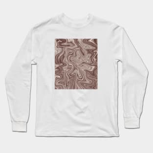 Abstract Red and white marble pattern - contemporary art Long Sleeve T-Shirt